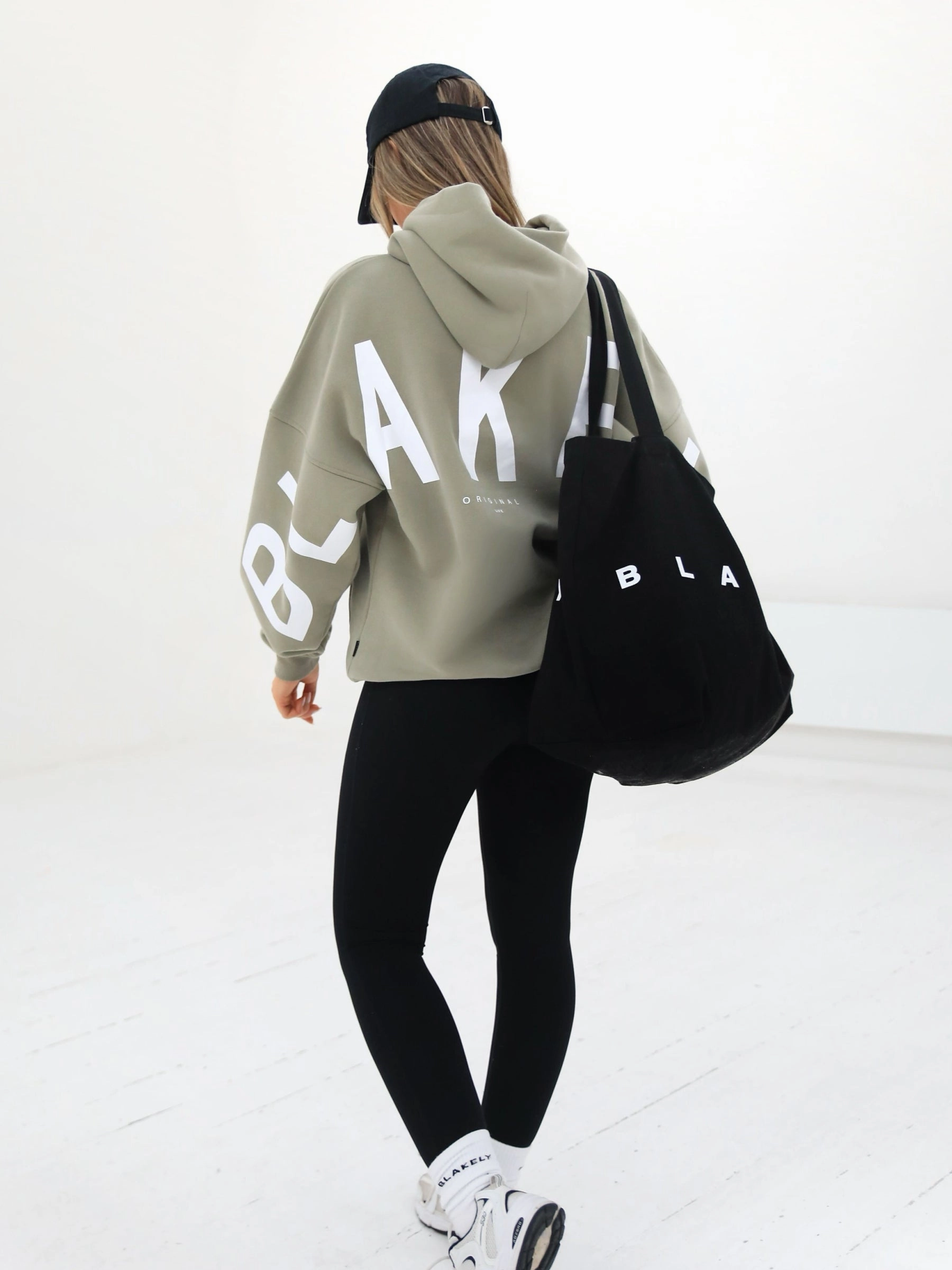 Isabel Oversized Hoodie - Olive Sleek Profile