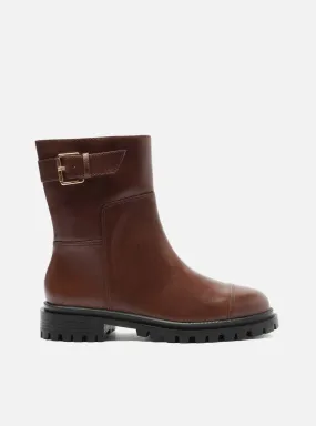 Snow Day Indoor Brody Low Block Leather Boot