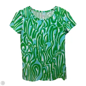 Karrie Crew Neck Top Short Sleeve Designer By Lilly Pulitzer In Finders Keepers, Size: S Soft Wearable Cozy Wardrobe