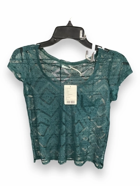 Top Short Sleeve Basic By Kimichi Blue In Green, Size: Xs Quick Access Zipper