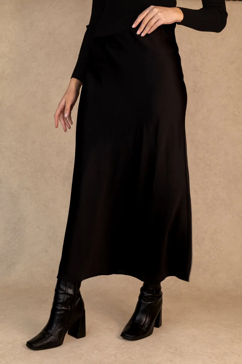 Essential Style Ellette Black Slip Skirt