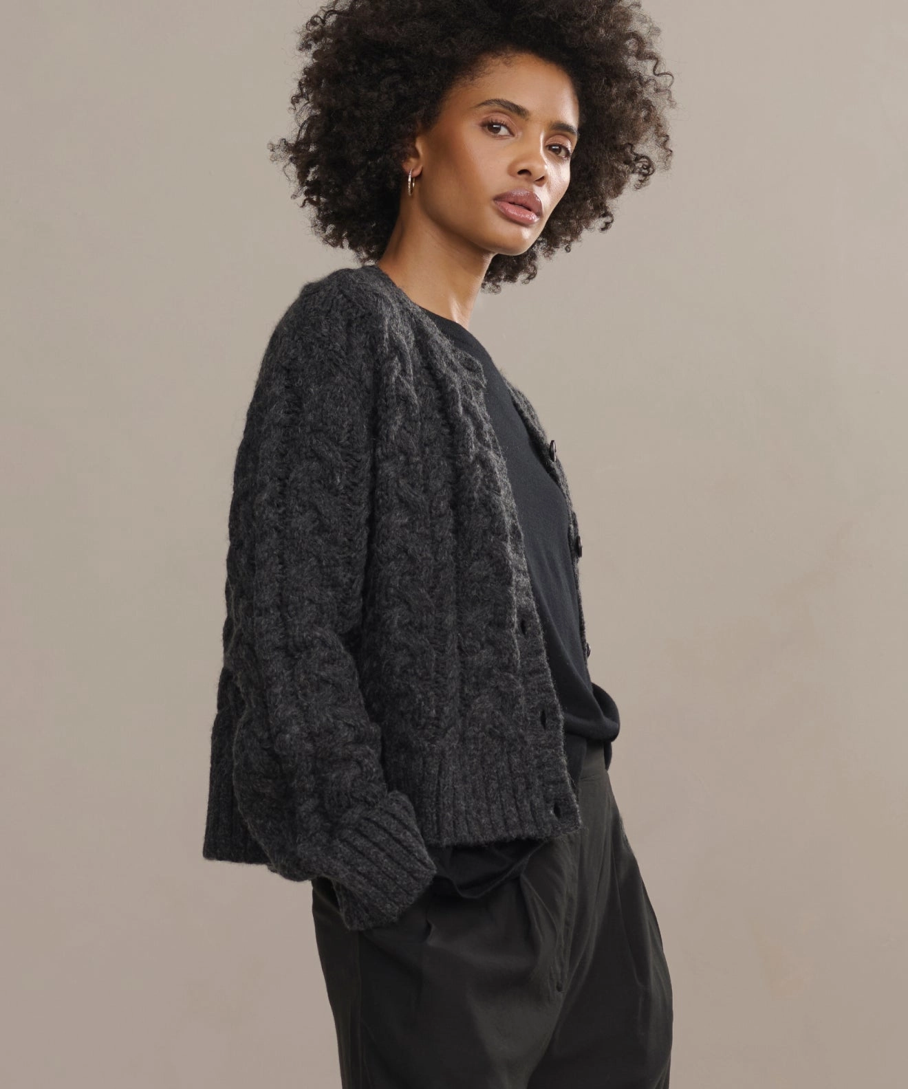 Casual Fashion Trendy Knitwear Cable Juliette Cardigan