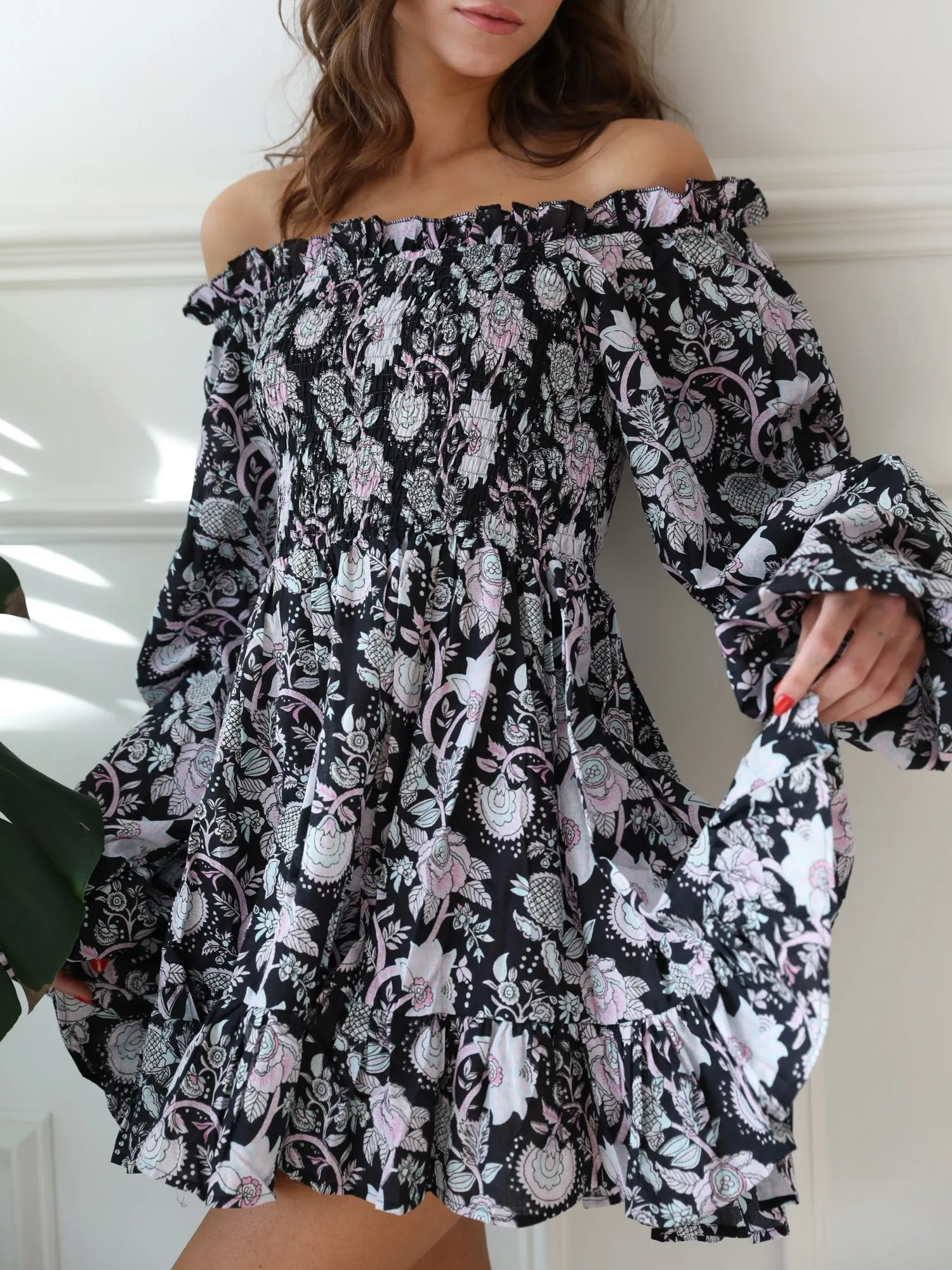 Comfy Fit Street Vibe Calista Dress in Tropical Night