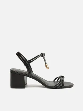 Camila Leather Block Sandal Enhanced Ground Contact Surface Walk Control