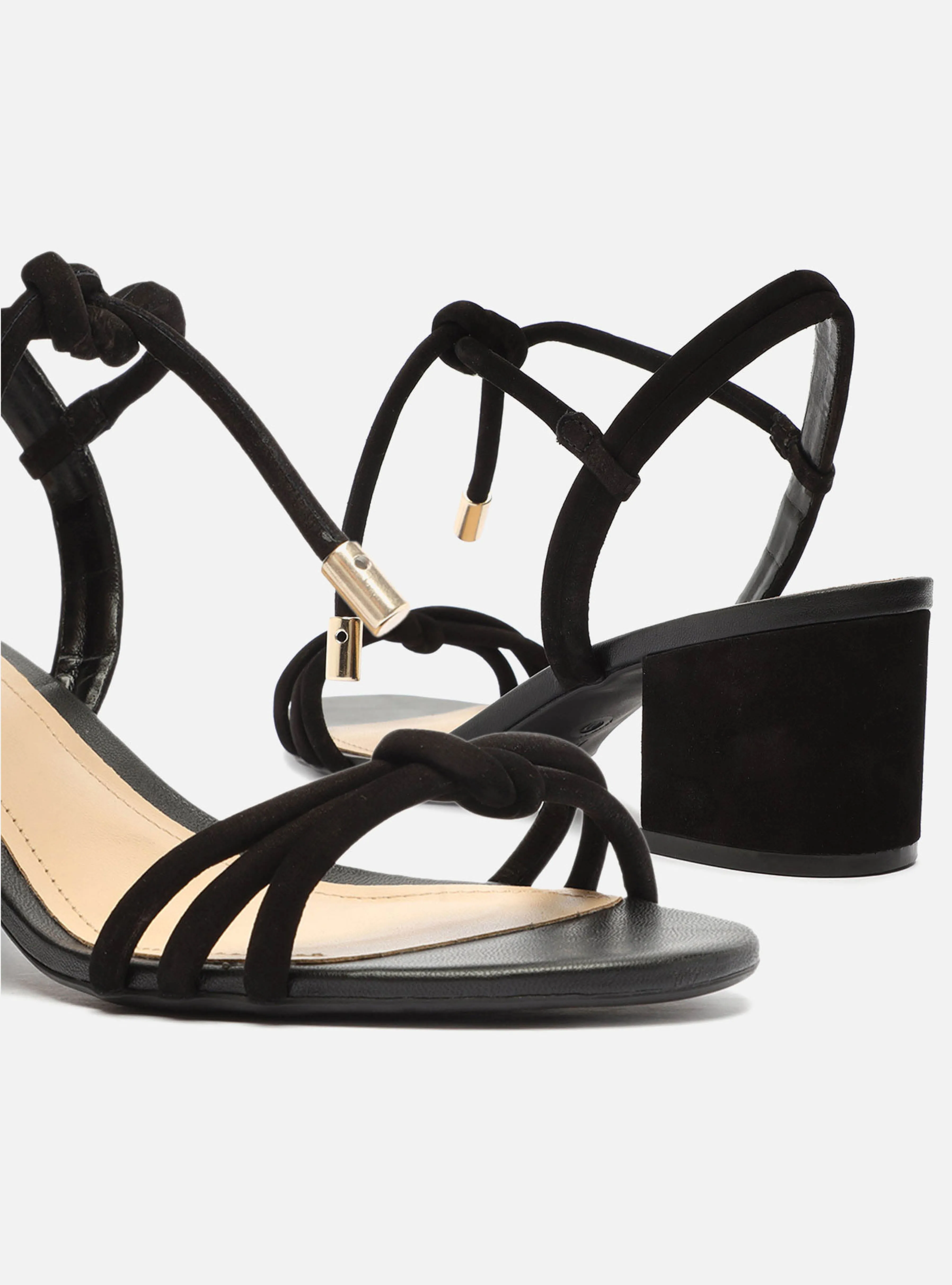 Reinforced Stitch Construction Camila Leather Block Sandal