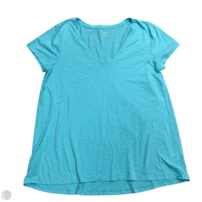 Top Short Sleeve Designer By Lilly Pulitzer In Blue, Size: L Bright Color