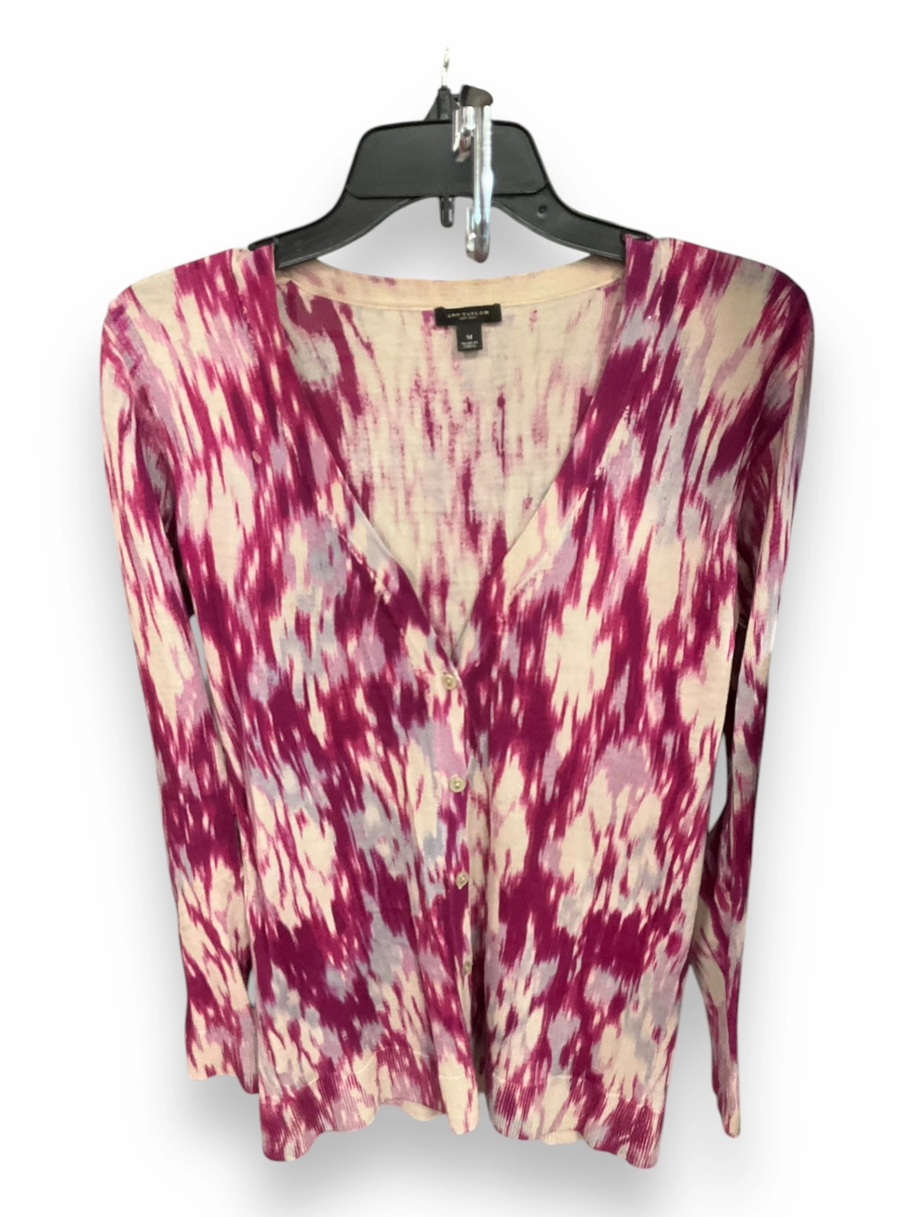 Cardigan By Ann Taylor In Multi-colored, Size: M UV Protective Coating