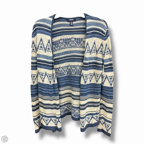 ElasticTrimming Airflow Mesh Insert Cardigan By Chaps In Multi-colored, Size: M