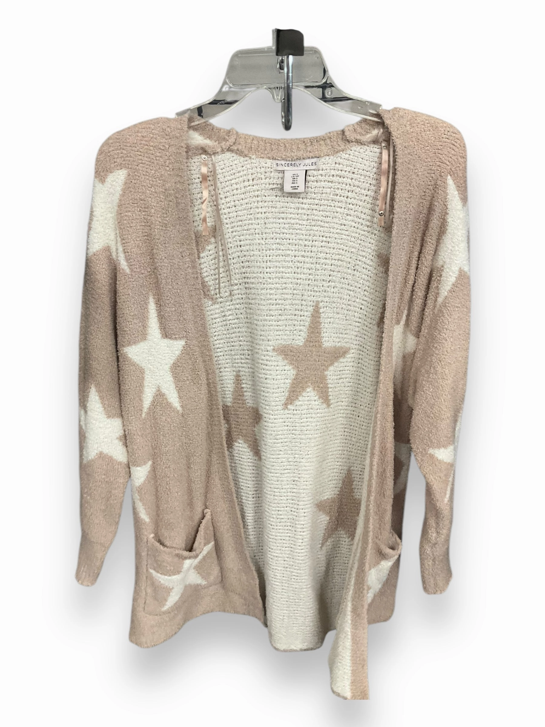 Eco friendly materials Cardigan By Clothes Mentor In Beige, Size: S