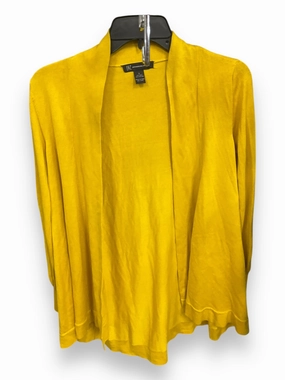 AntiStatic Coating VNeck Style Cardigan By Inc In Yellow, Size: S