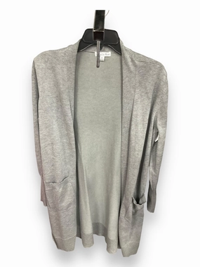 Zero Waste Cut Pattern Comfortable Cotton Cardigan By Ophelia Roe In Grey, Size: M