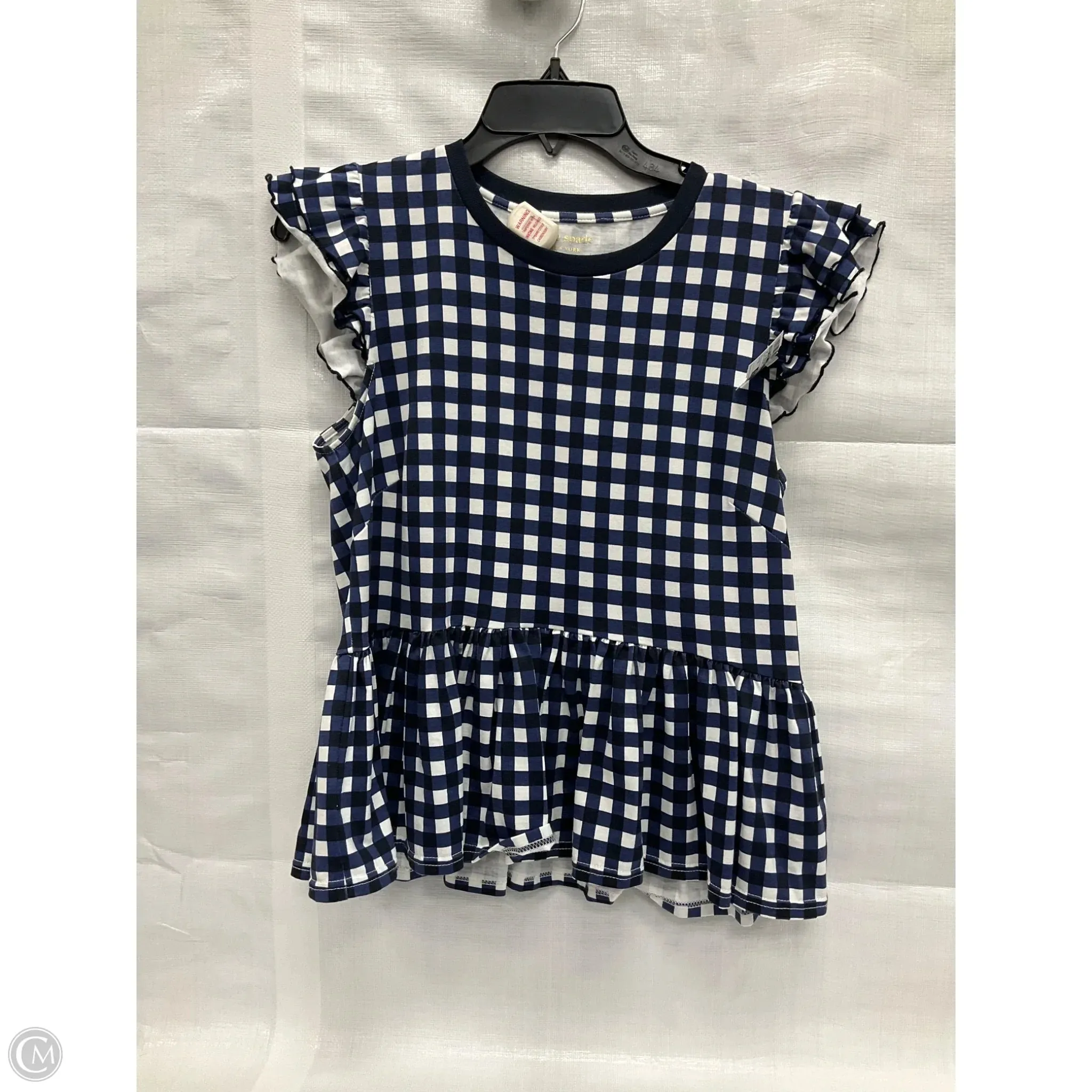 Top Short Sleeve Designer By Kate Spade In Plaid Pattern, Size: M Classic Wearable