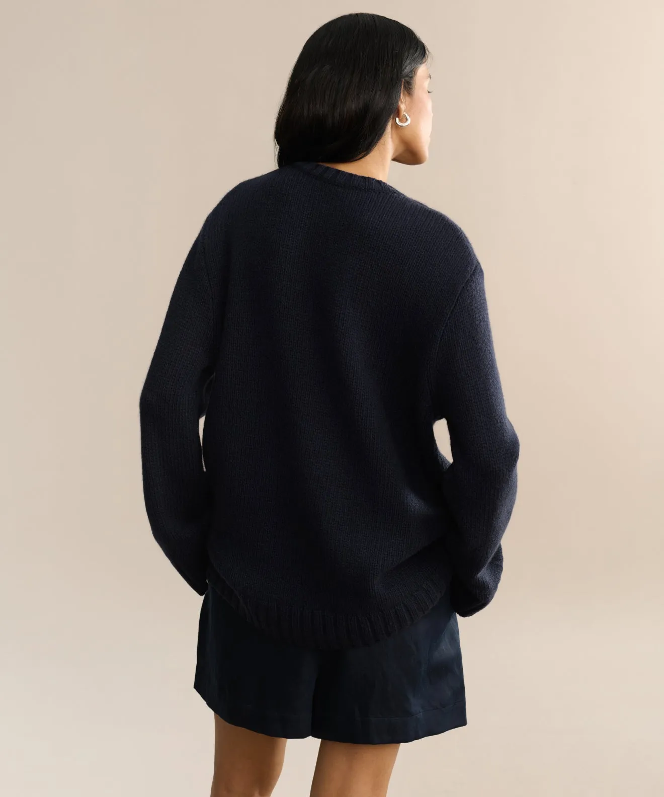 Cashmere Amelia Crewneck Effortless Comfort Fit Thermal Lining