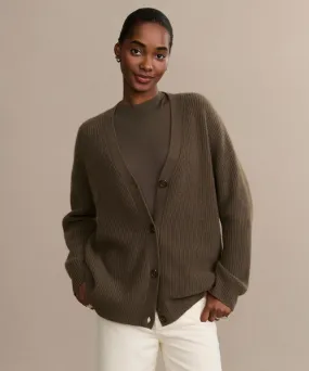 Chilly Chic Cozy Fleece Cashmere Cocoon Cardigan