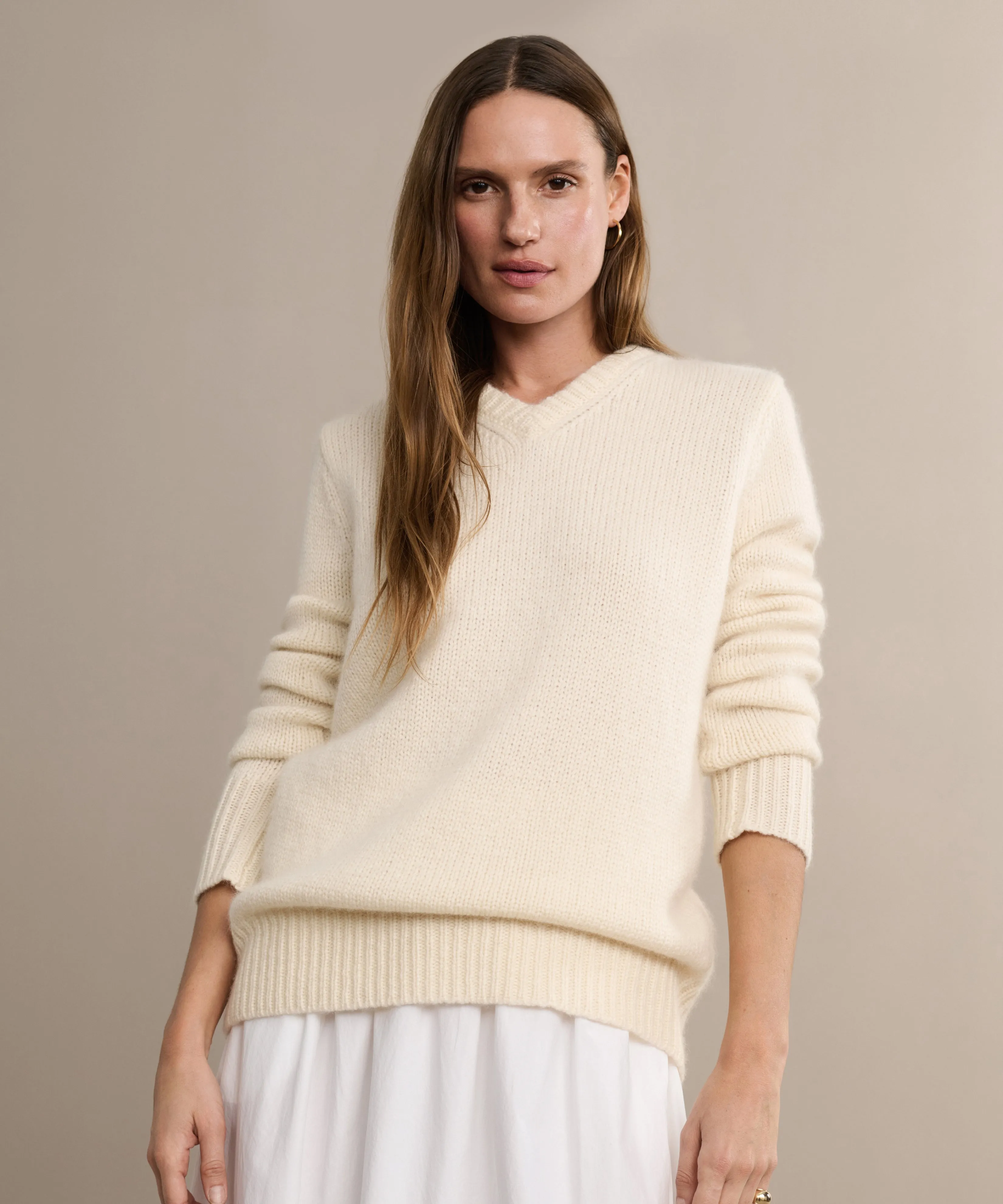 Cashmere Kate V-Neck Sporty Flex Effortless Layering