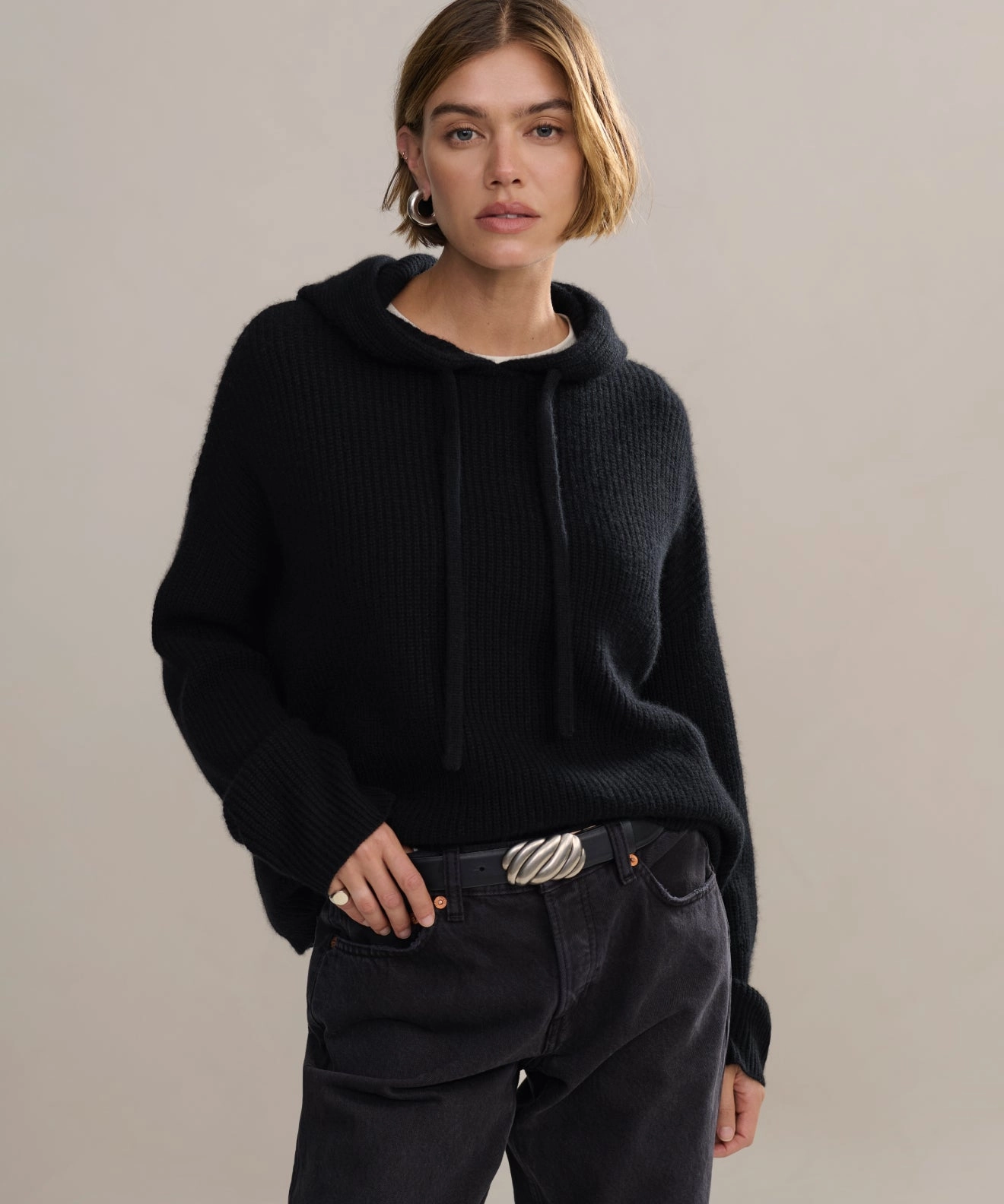 Cold Day Fashion Cashmere Fisherman Hoodie