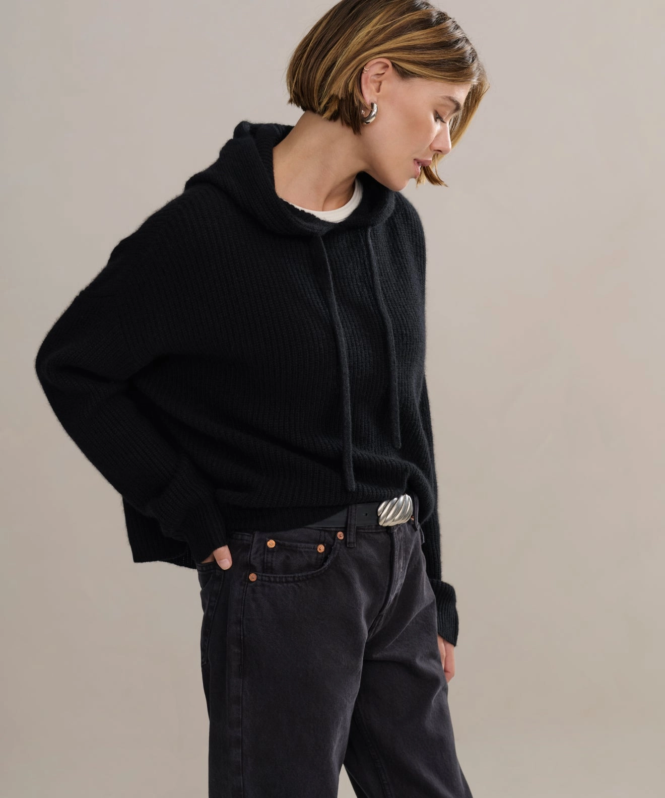 Cashmere Fisherman Hoodie Microfiber Insulation