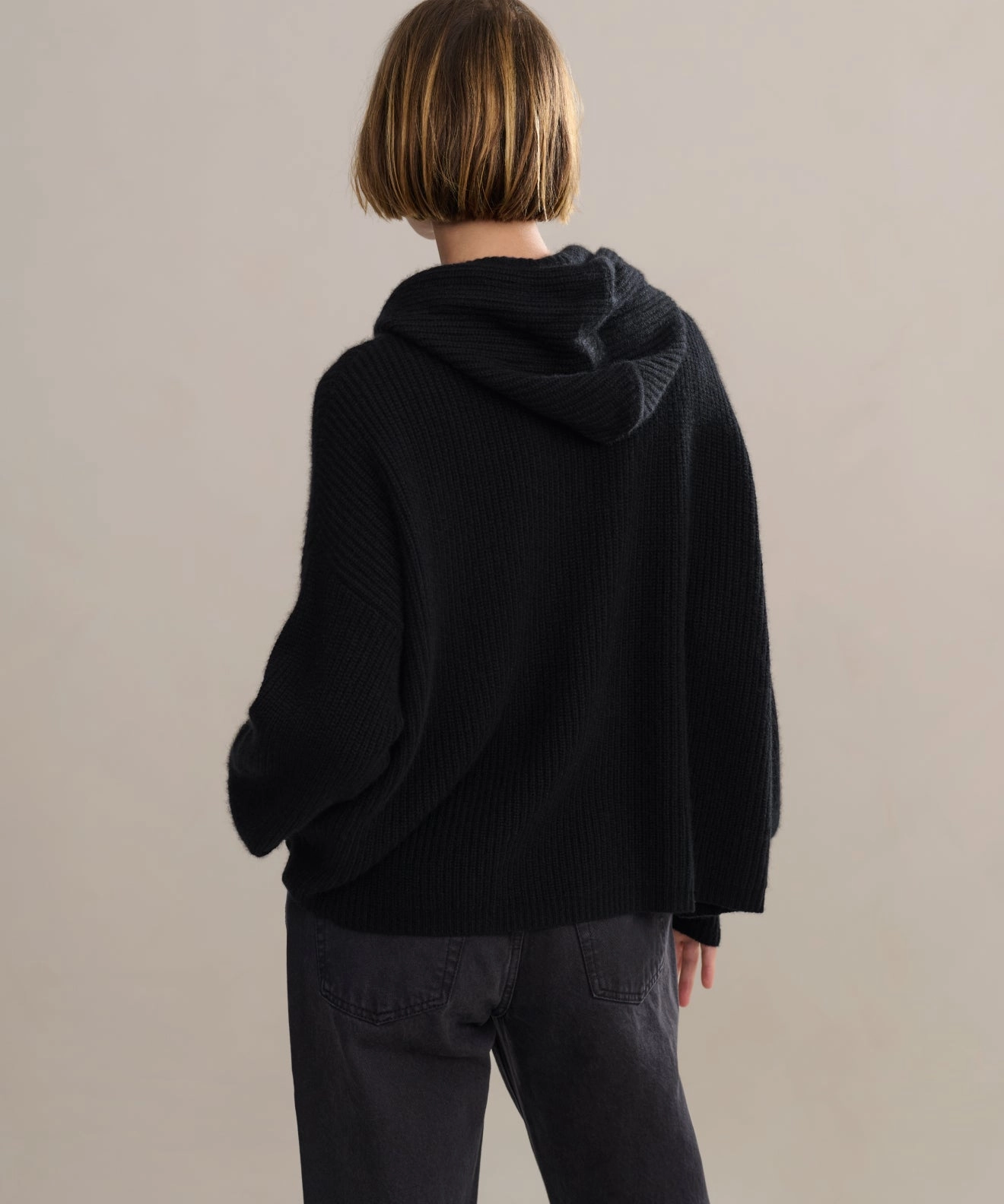 Layered Warmth Cashmere Fisherman Hoodie