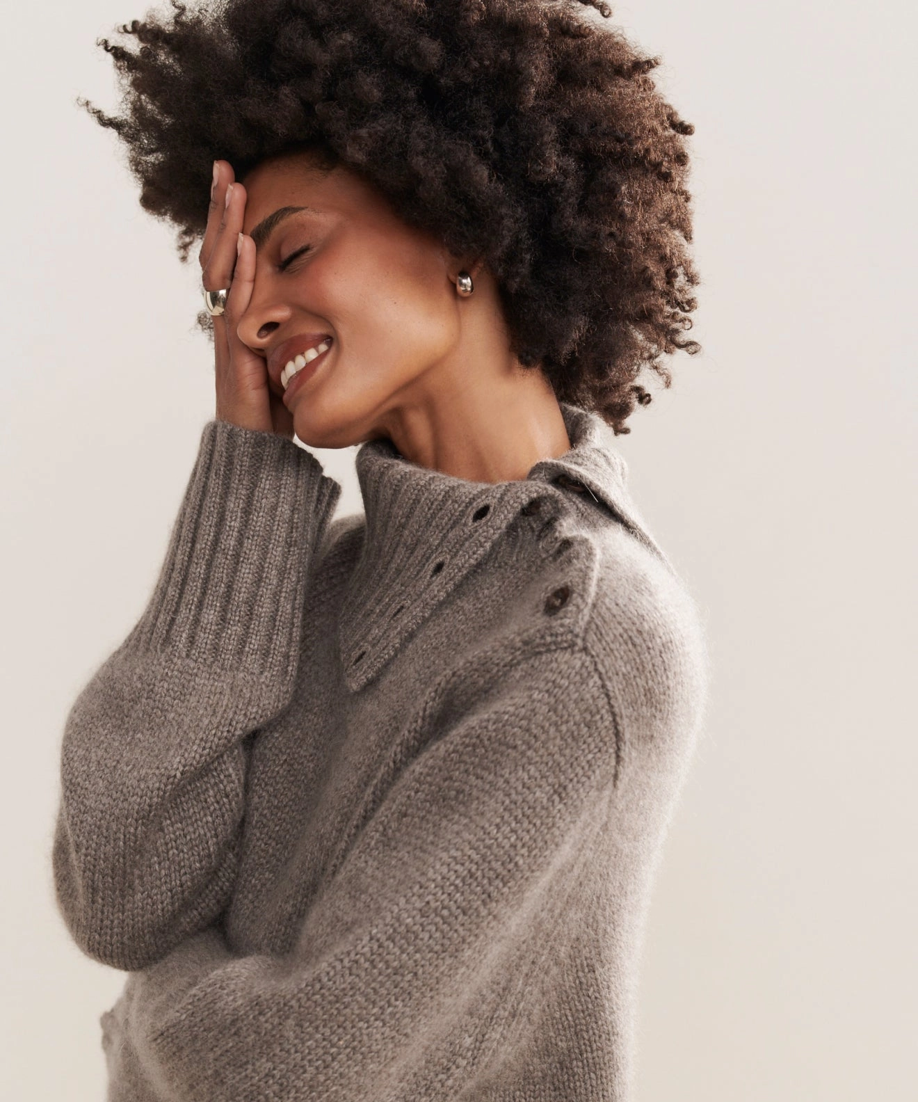 Chilly Comfort Look Quick Layer Cashmere Jackie Sweater