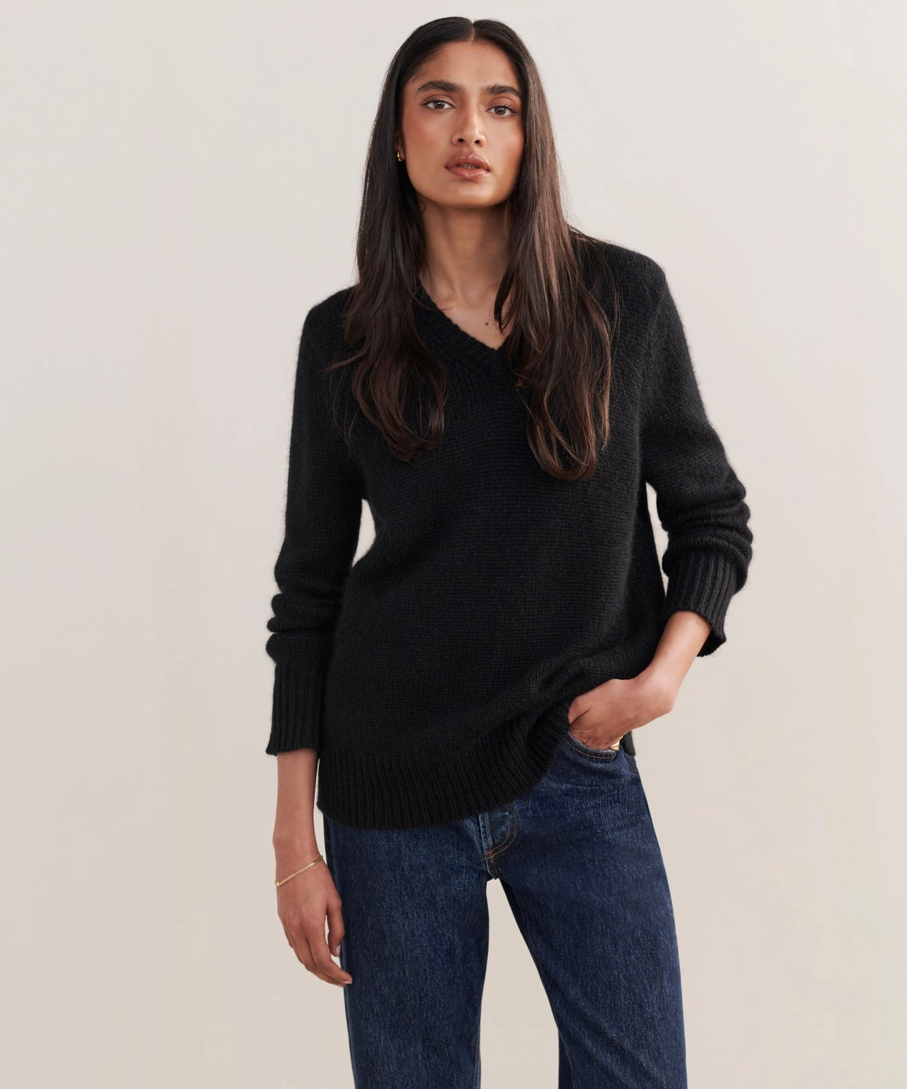 Cashmere Kate V-Neck Comfy and Stylish