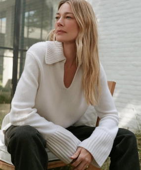 Light Knit Essential Fashion Cashmere Phoebe Polo