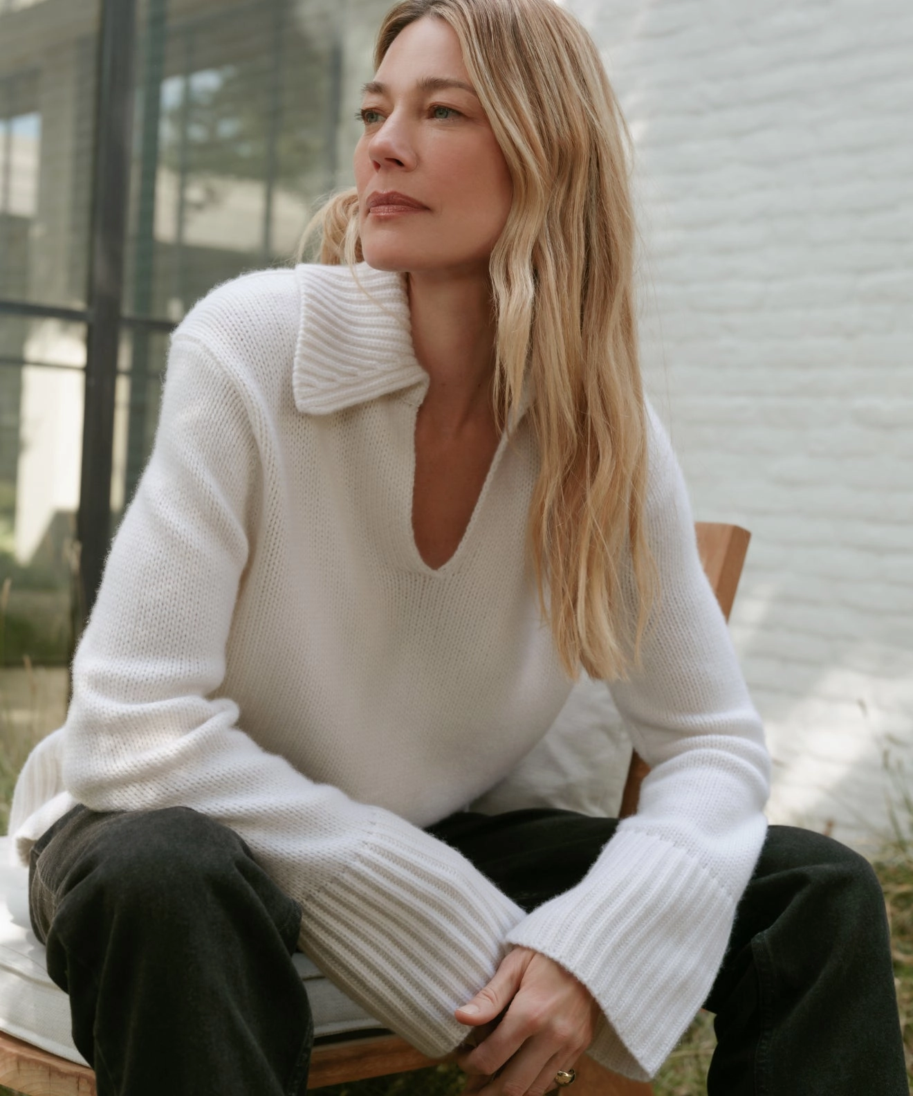 Light Knit Essential Fashion Cashmere Phoebe Polo