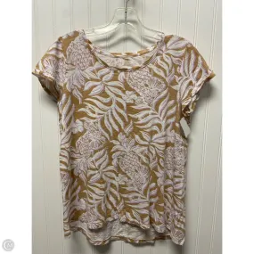 Layered Wear Top Short Sleeve Designer By Lilly Pulitzer In Brown & Purple, Size: S