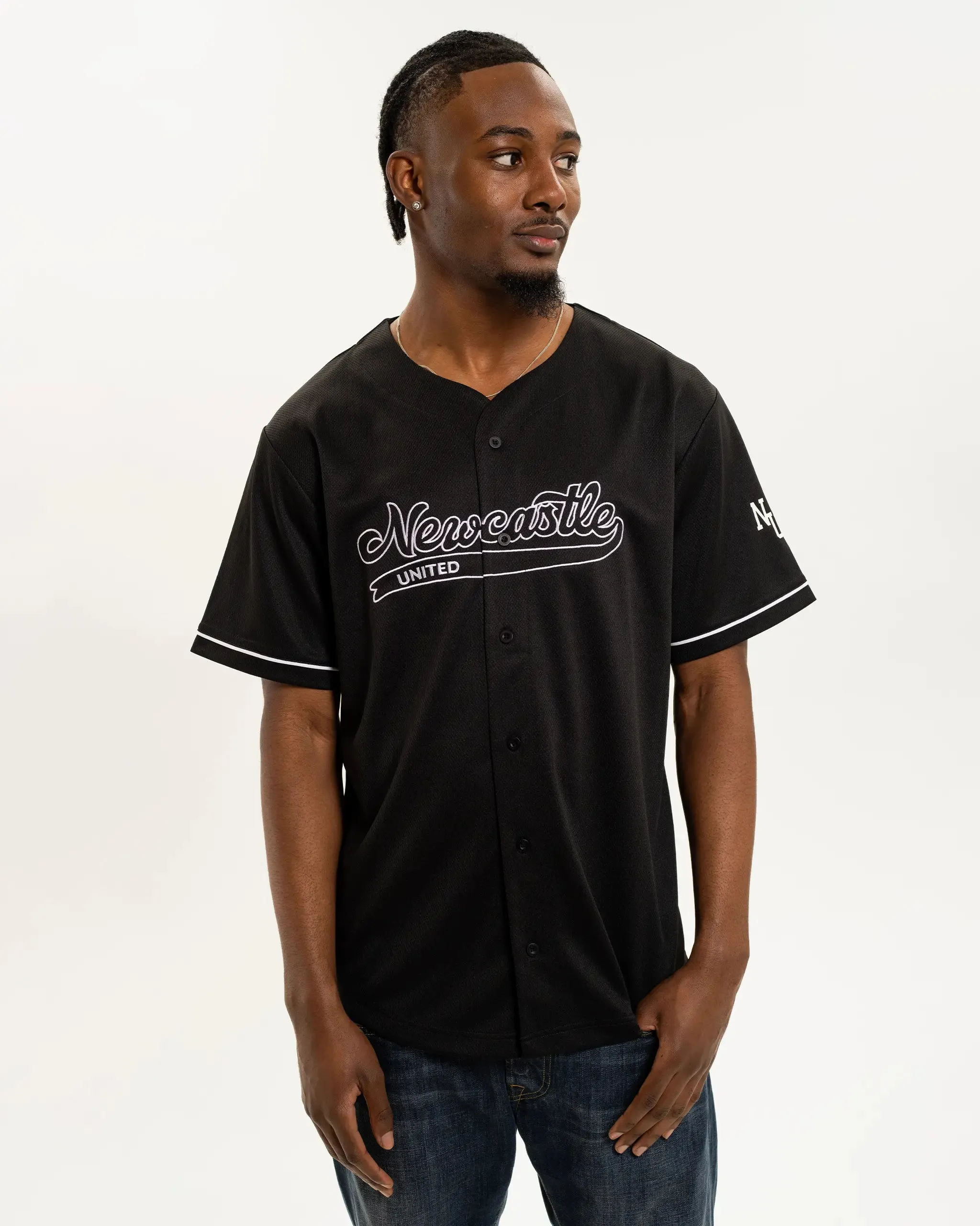 cotton material Newcastle United Men's Mesh Baseball Jersey
