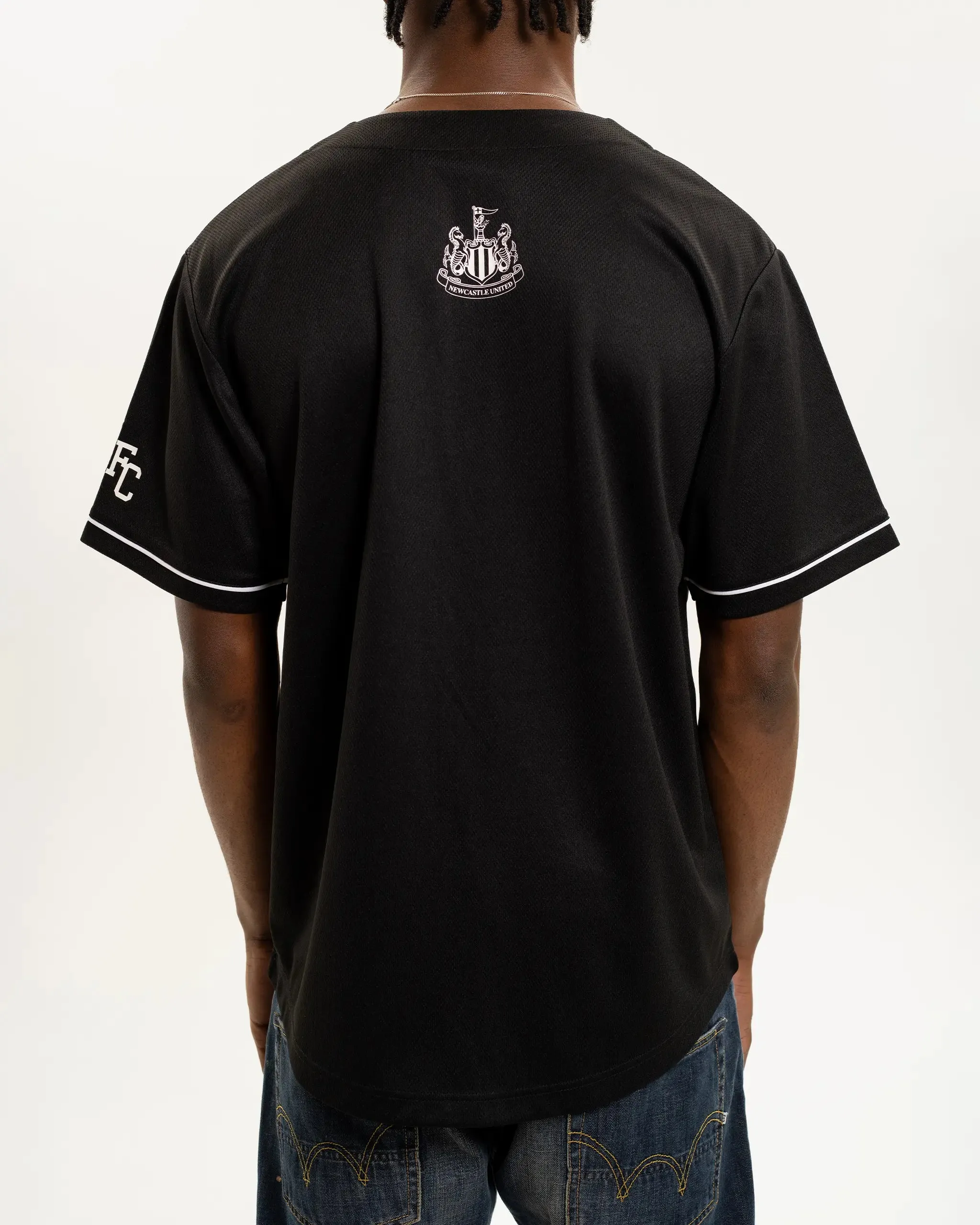 Layered Style Tear Resistant Newcastle United Men's Mesh Baseball Jersey