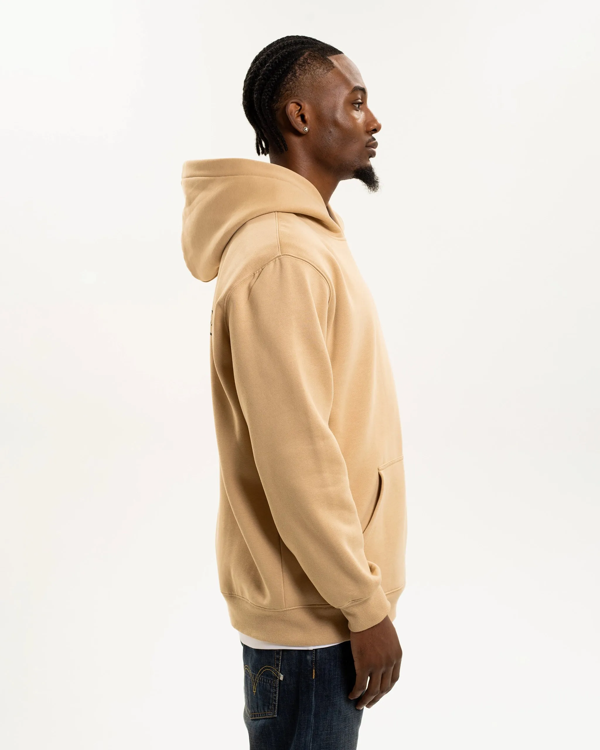 Chilly Knit Versatile Knit Newcastle United NUFC Retro Crest Beige Hoodie
