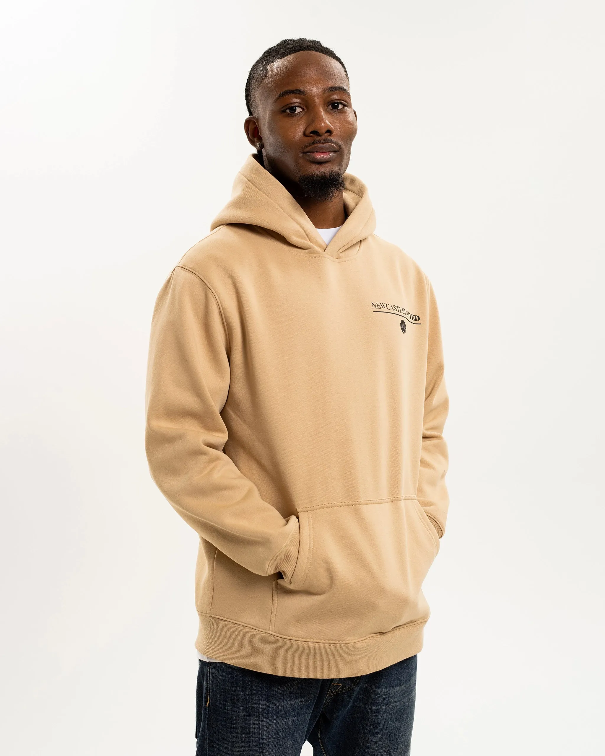 Thermal regulation Casual Wear Newcastle United NUFC Retro Crest Beige Hoodie
