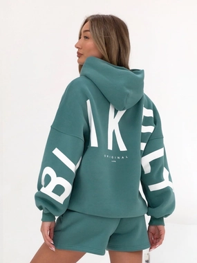 Isabel Oversized Hoodie - Dusty Teal Hiking wear Comfy Fit