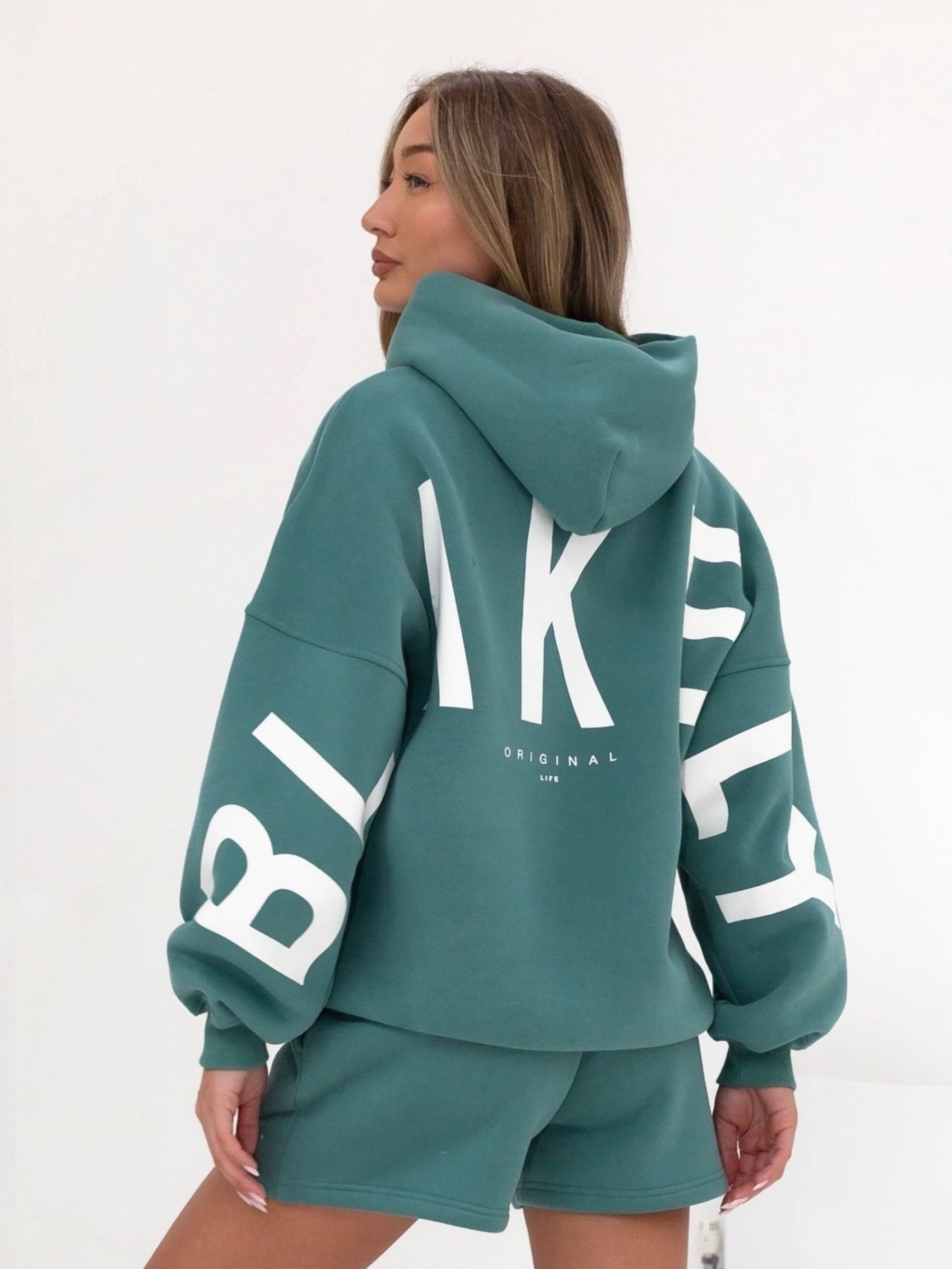Isabel Oversized Hoodie - Dusty Teal Hiking wear Comfy Fit