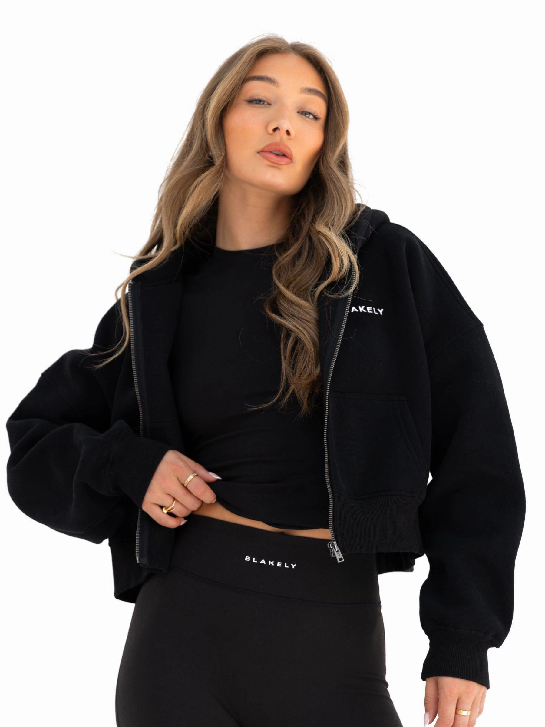 Blakely Full Zip Hoodie - Black Urban Street Style