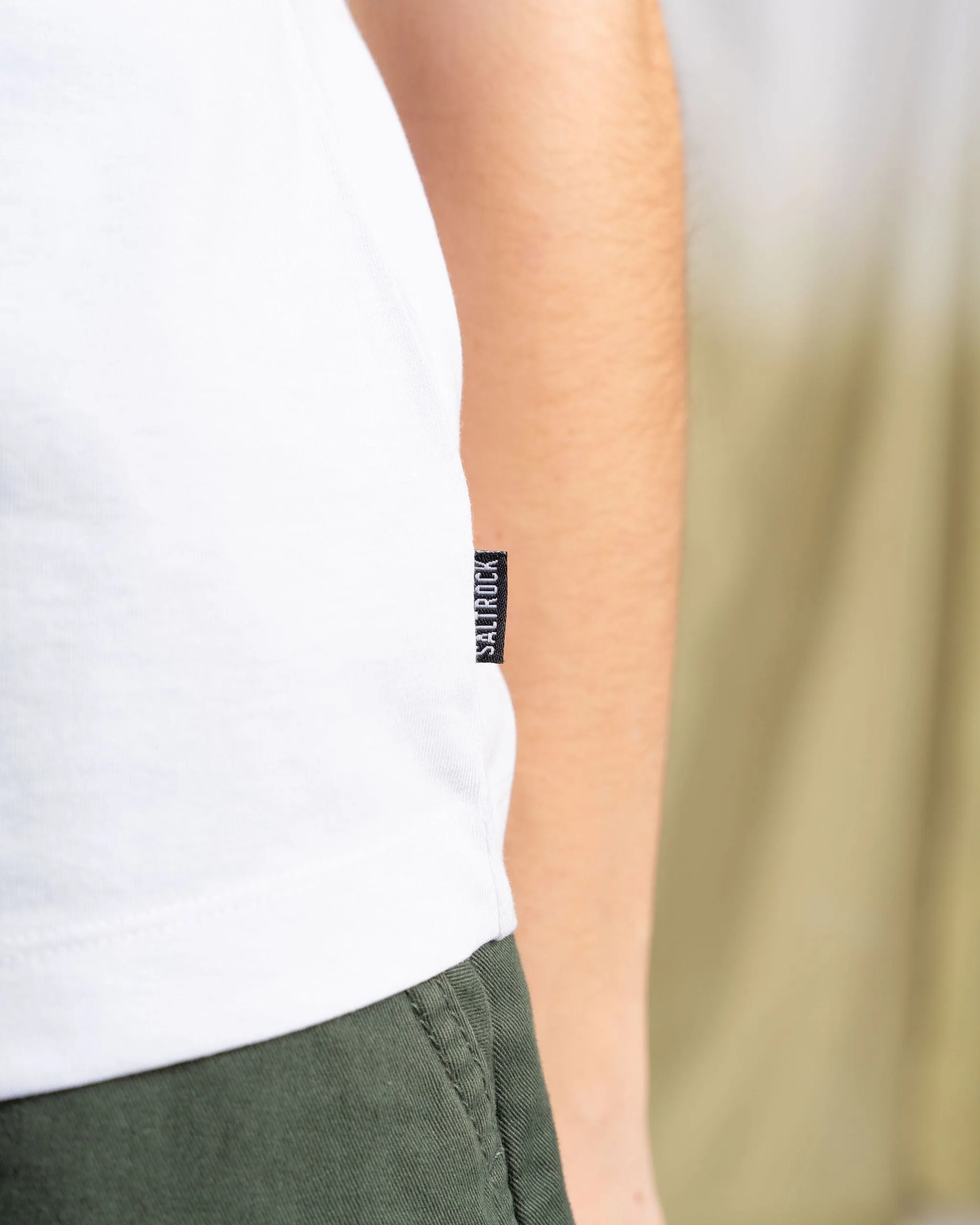 Celeste Stripe - Womens Short Sleeve Stripe T-Shirt - White Fresh and Cool Flexible Ribbed Cuffs