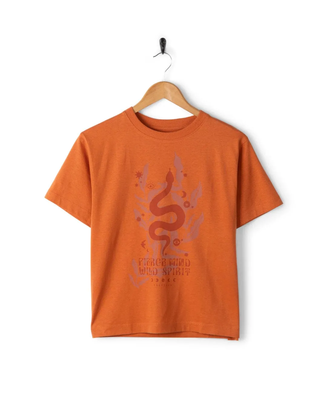 Elderly Comfort Charmer - Womens Boxy Short Sleeve T-Shirt - Orange