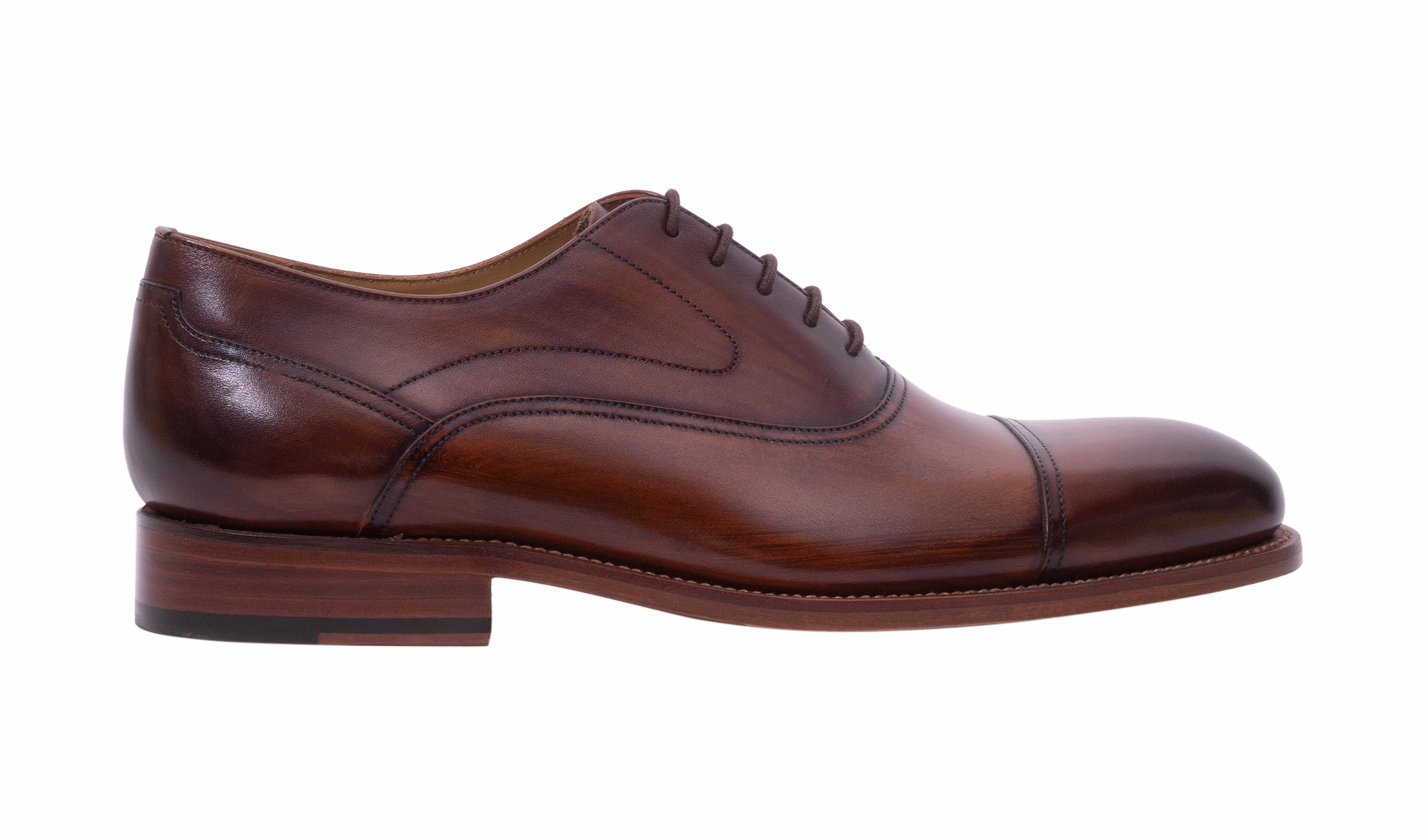 Cherwell-Hand Brushed Brown Groom Wedding Oxfords Daily Comfort