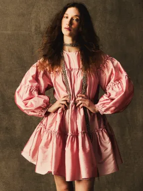 Trendy And Comfortable Mara Dress in Peony Taffeta