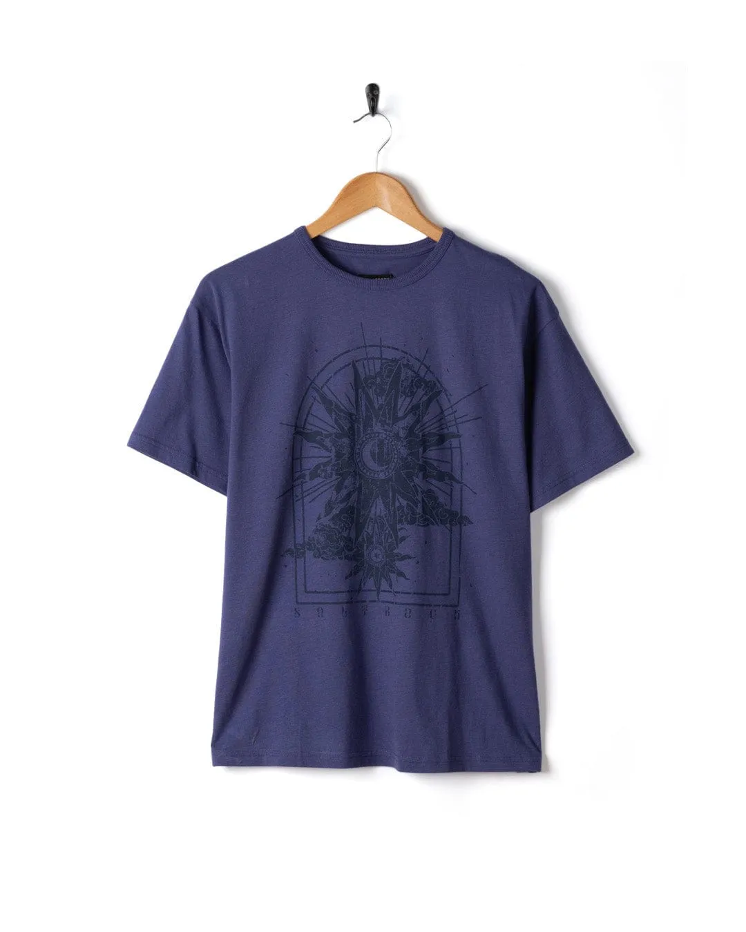 Eclipse - Womens Oversized Short Sleeve T-Shirt - Purple Affordable Fashion