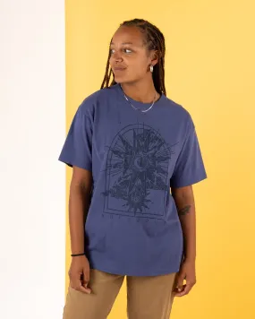 Trendy Look Cozy Comfort Look Eclipse - Womens Oversized Short Sleeve T-Shirt - Purple