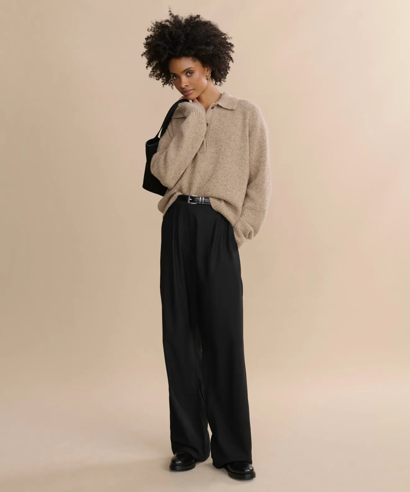 Essential Knitwear Classic Crew Neck Cashmere Burke Polo