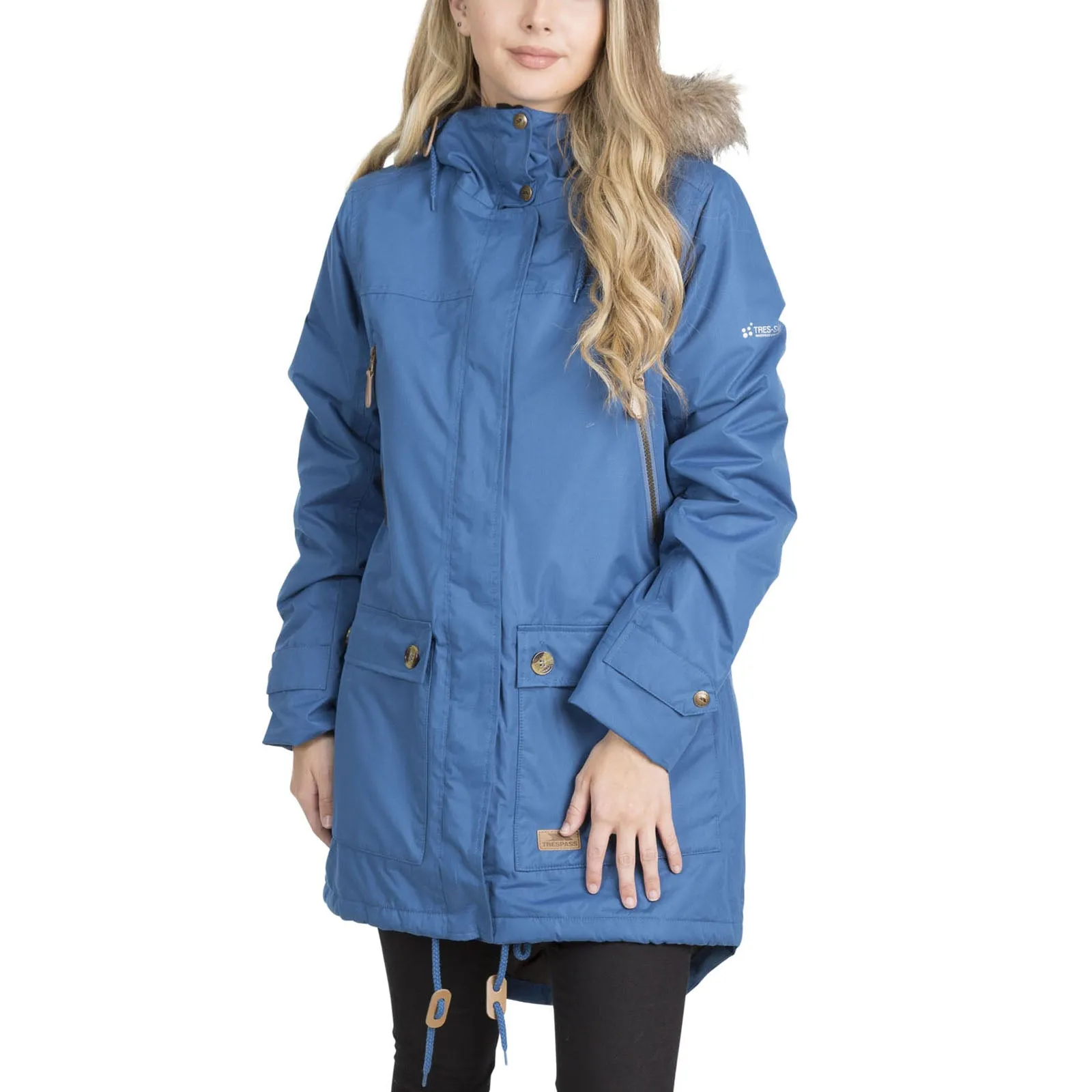 Hypoallergenic Lining Effortless Look Trespass Womens Clea Waterproof Long Parka Jacket