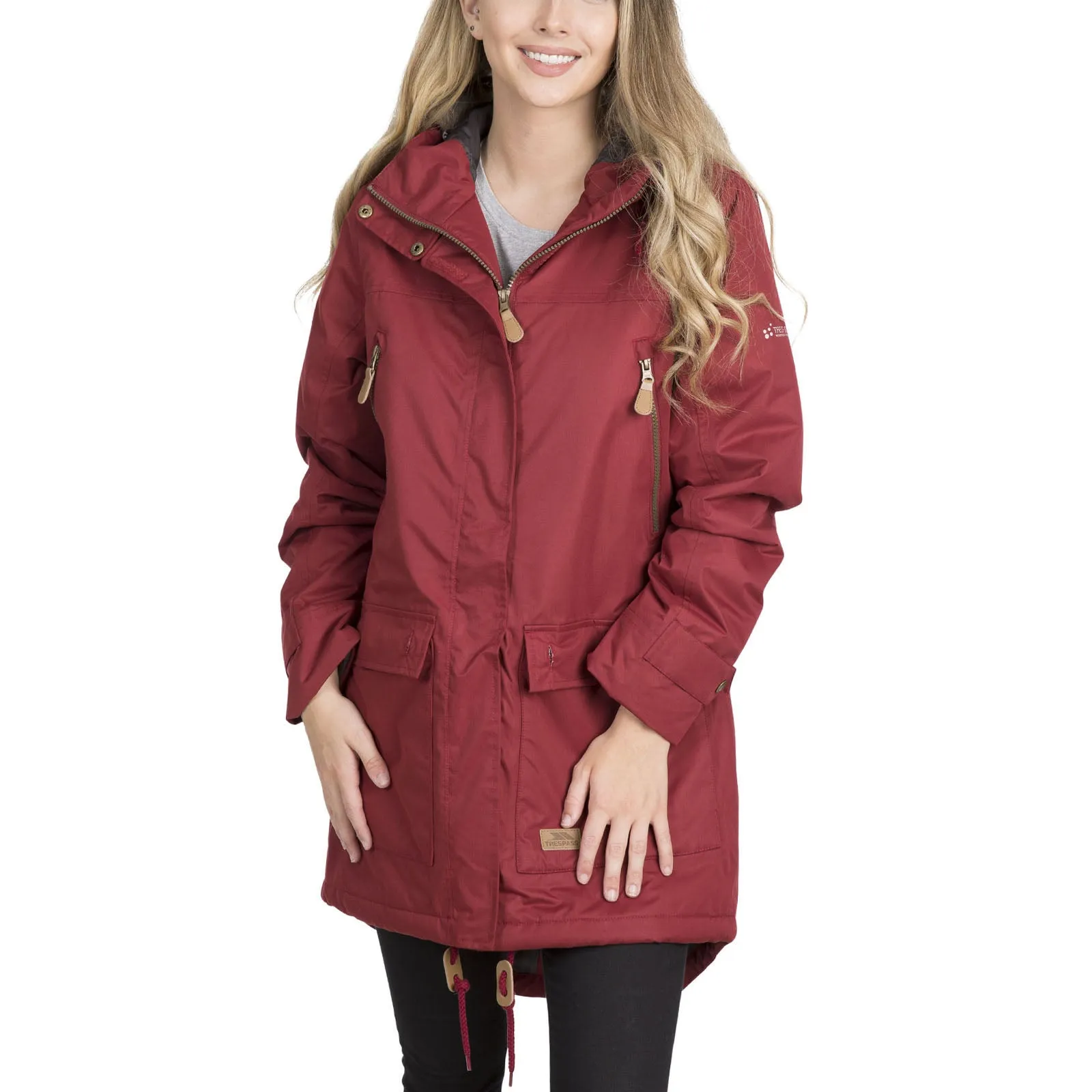 Cozy Texture Trespass Womens Clea Waterproof Long Parka Jacket