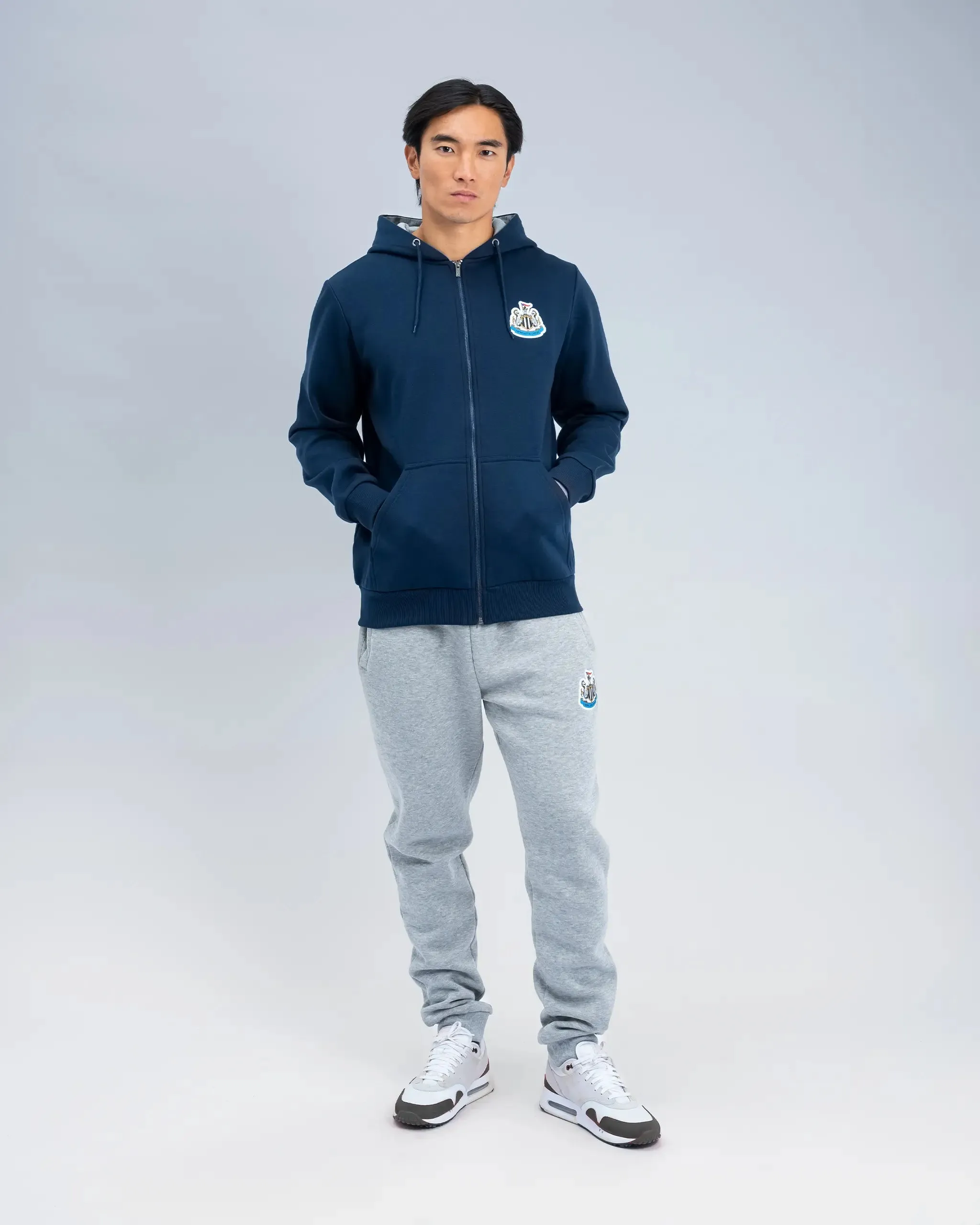 Newcastle United Men's Navy Terrace Full Zip Hoodie Timeless Appeal
