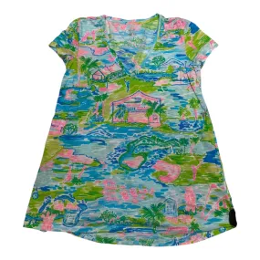 Gym workout Top Ss Designer By Lilly Pulitzer In Multi, Size:Xs