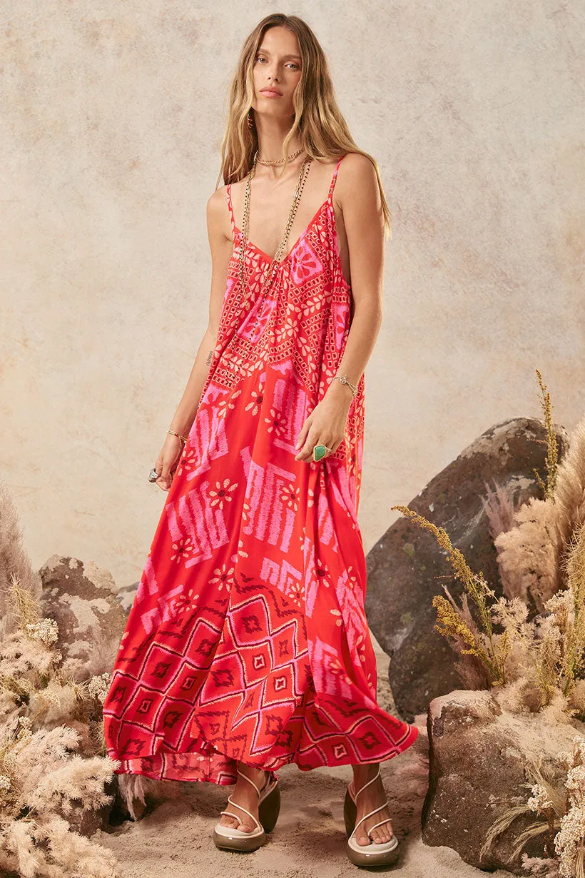 Clear Blush Libertine Strappy Maxi Dress