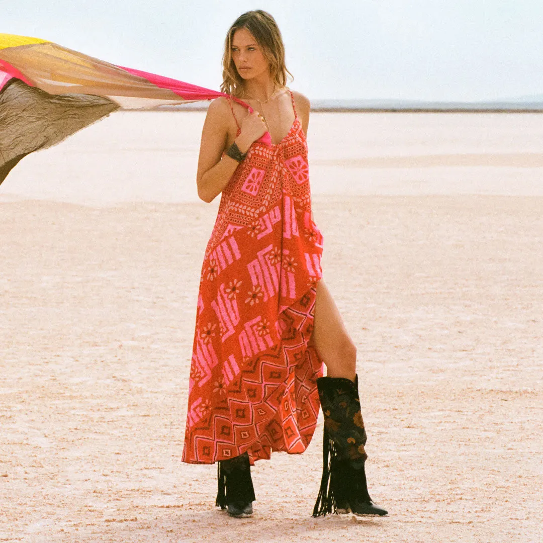 Silky Movement Libertine Strappy Maxi Dress