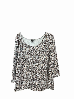Top Long Sleeve By Ann Taylor In Floral Print, Size: Xxl Flatlock Seam Design MultiDirectionalStretch