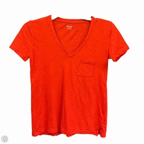 FlexFit Technology MoistureWicking Top Short Sleeve Basic By Madewell In Orange, Size: Xxs