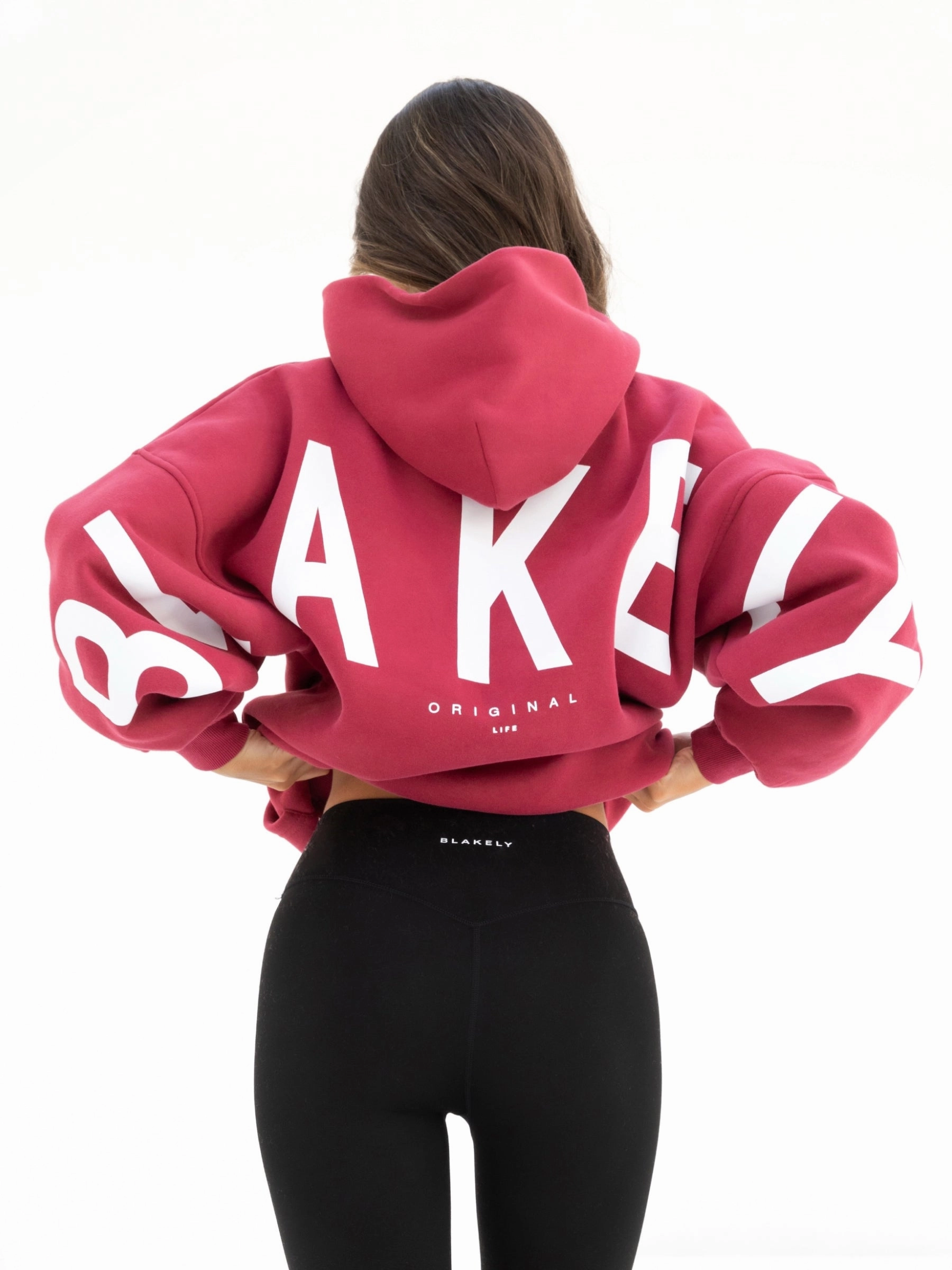 Isabel Oversized Hoodie - Deep Pink meditation wear Quick Slip